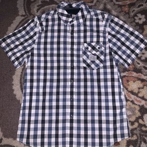 Marc Ecko button down shirt checkered design  new without tags